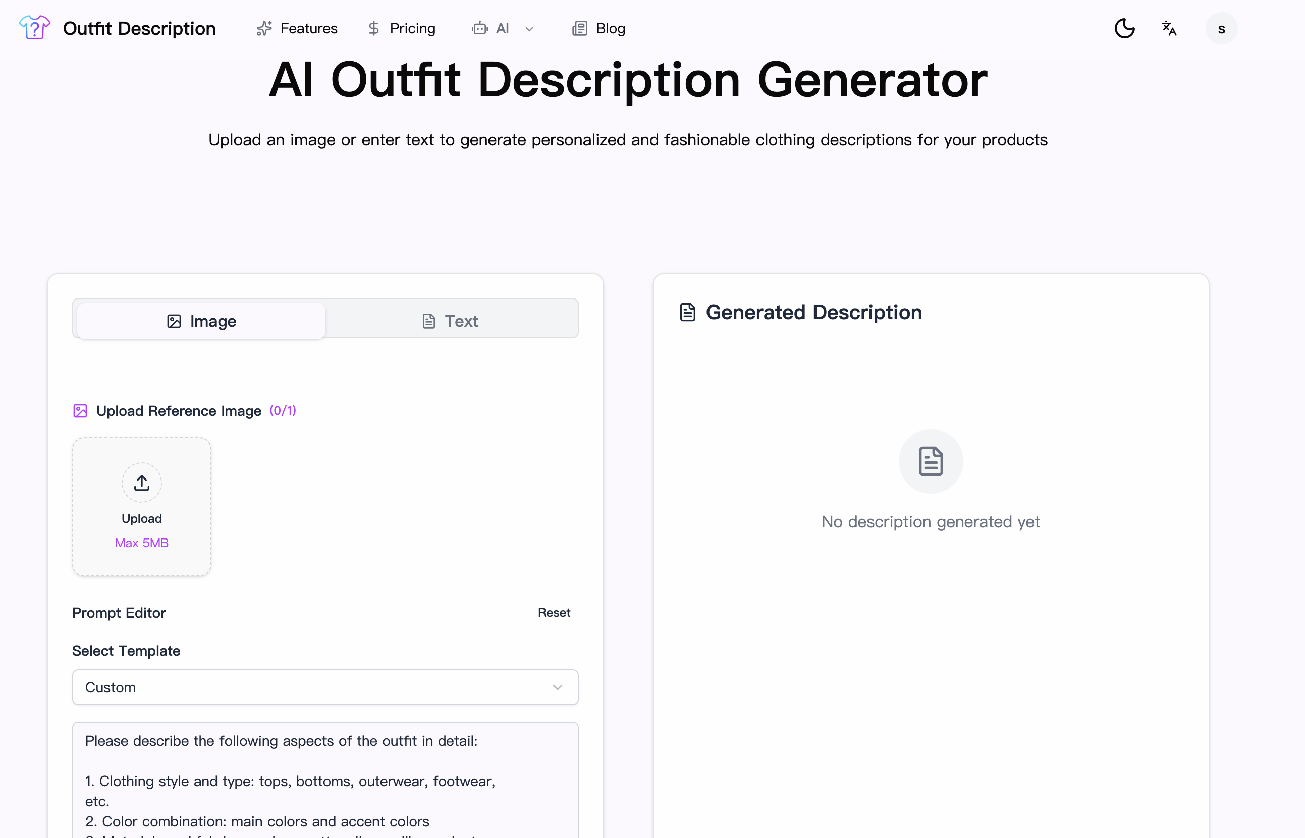 What is Outfit Description